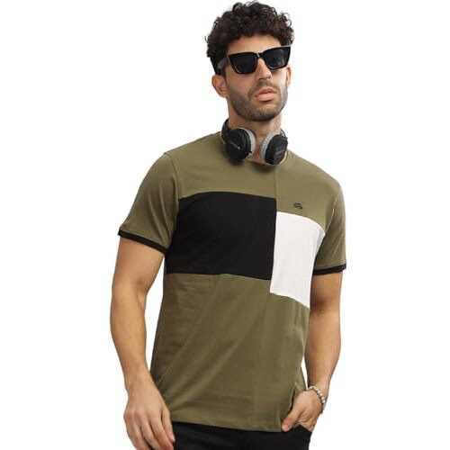 Adro Tshirt For Menmulti Color T-Shirt For Mencotton T-Shirtmens Tshirtrn8-24-Olblwh-S