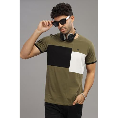 Adro Tshirt For Menmulti Color T-Shirt For Mencotton T-Shirtmens Tshirtrn8-24-Olblwh-S