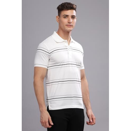 Adro Men's Solid Regular Fit Polo Shirt (Pnop24-L1-Whgrbl_White1