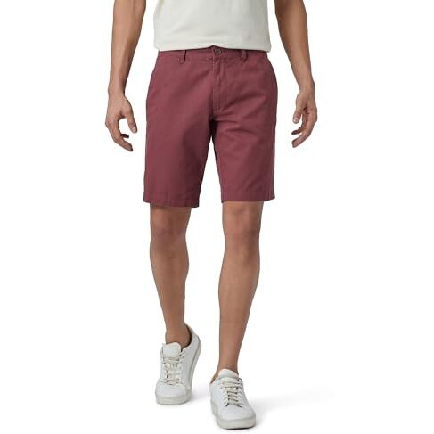 Xyxx Men Twill Cotton Chinos Shorts, Regular Fit, Solid, Pack Of 1, Cb1Sht08_30, Brick Red, 30