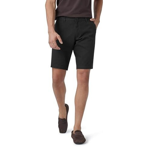Xyxx Men Twill Cotton Chinos Shorts, Regular Fit, Solid, Pack Of 1, Cb1Sht05_36, Pitch Black, 36