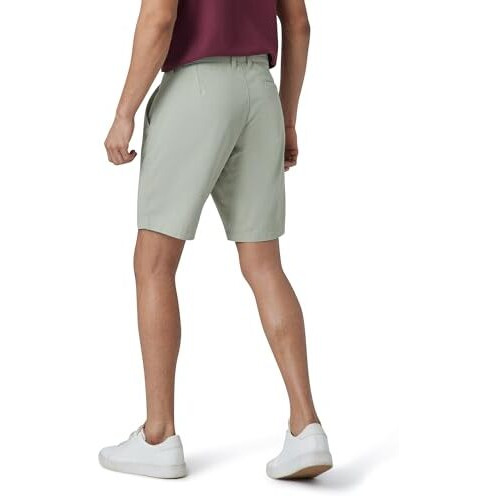 Xyxx Men Twill Cotton Chinos Shorts, Regular Fit, Solid, Pack Of 1, Cb1Sht09_36, Tea Green, 36
