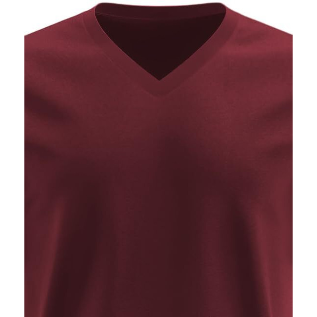 Adro Mens V Neck T-Shirt|100% Combed Cotton T-Shirt|V-Neck Half Sleeve T-Shirt|Vn24-M-Pln-Mr-2Xl Maroon