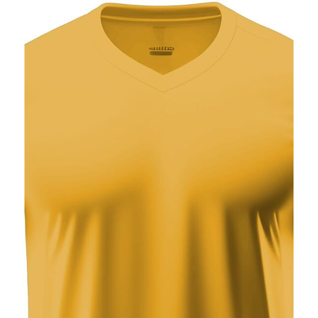 Adro Mens V Neck T-Shirt|100% Combed Cotton T-Shirt|V-Neck Half Sleeve T-Shirt|Vn24-M-Pln-Mu-L Mustard