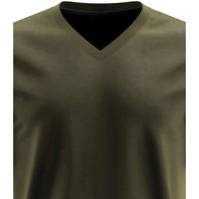 Adro Mens V Neck T-Shirt|100% Combed Cotton T-Shirt|V-Neck Half Sleeve T-Shirt|Vn24-M-Pln-Ol-S Olive