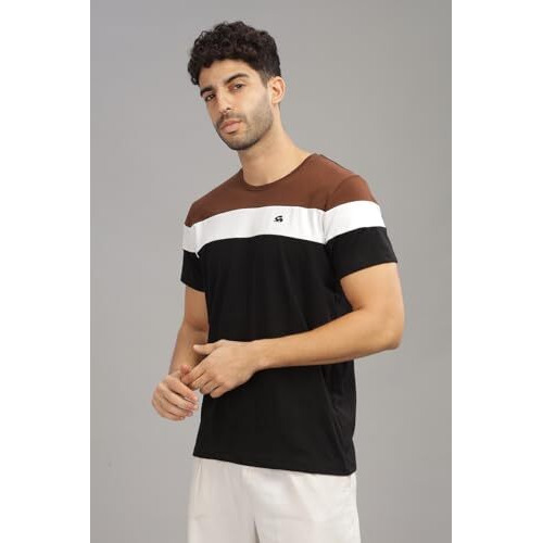 Adro Tshirt For Menmulti Color T-Shirt For Mencotton T-Shirtmens Tshirtrn8-24-Brwhbl-2Xl