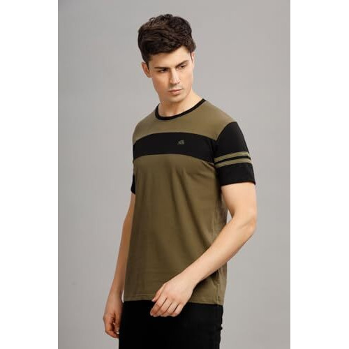 Adro Tshirt For Menmulti Color T-Shirt For Mencotton T-Shirtmens Tshirtrn8-24-Olbl-Xl