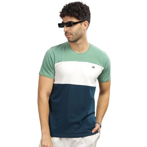 Adro Tshirt For Menmulti Color T-Shirt For Mencotton T-Shirtmens Tshirtrn8-24-Ptwhsb-M