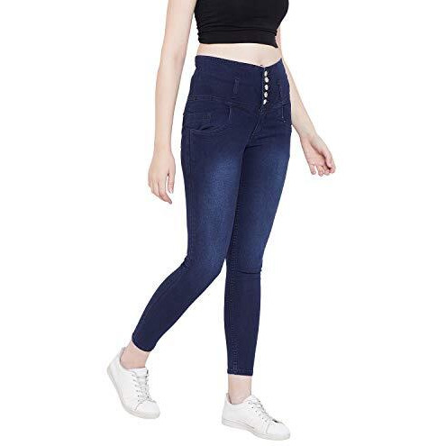 Nifty Women's Denim Stretchable High Waist Jeans (1236, Blue, 30)