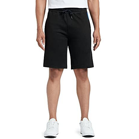 Xyxx Athleisure Men's Cotton Shorts | Super Soft, Knee Length Comfortable Everyday Wear | Relaxed Fit Solid Code Shorts With Zipper Pocket | Pack Of 2 (Black + Grey, Small)