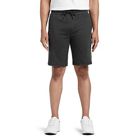 Xyxx Athleisure Men's Cotton Shorts | Super Soft, Knee Length Comfortable Everyday Wear | Relaxed Fit Solid Code Shorts With Zipper Pocket | Pack Of 1 (Grey, Large)