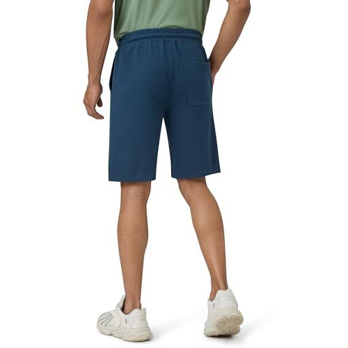Xyxx Men Cotton Rich Shorts, Regular Fit, Solid, Pack Of 1, Xysht13Xl, Oxford Blue, Xl