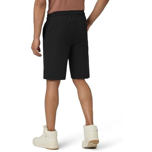 Xyxx Men Cotton Rich Shorts, Regular Fit, Solid, Pack Of 1, Xysht12S, Pitch Black, S