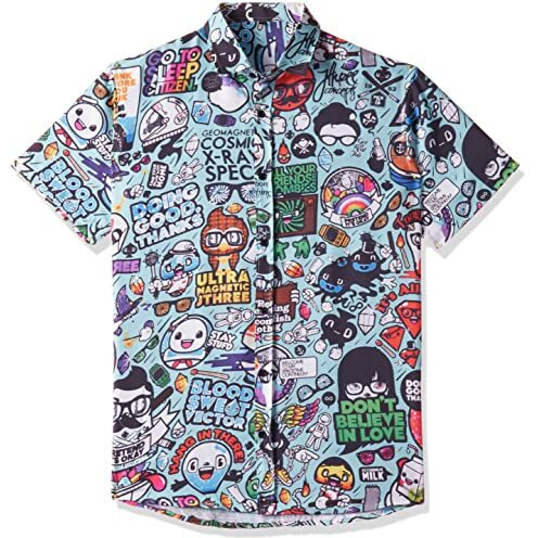 Lookmark Mens Slim Fit Printed Shirt Beta M
