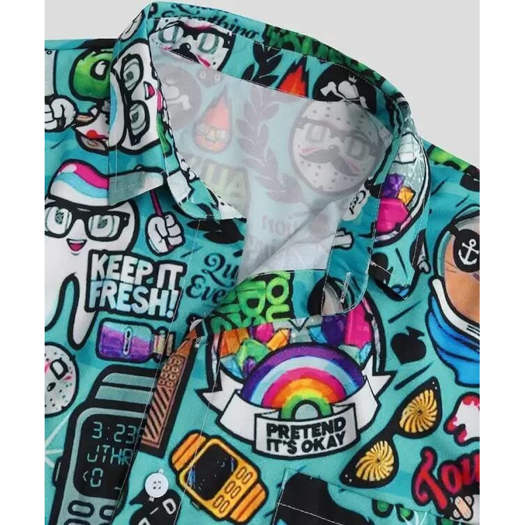 Lookmark Mens Slim Fit Printed Shirt Beta M