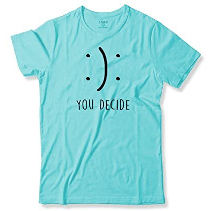 Adro You Decide Mens Printed T-Shirts (Rnr-M-Dec-Mi_Mint_S)