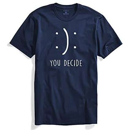Adro You Decide Mens Printed T-Shirts (Rnr-M-Dec-Nb_Navy_L)