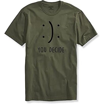 Adro You Decide Mens Printed T-Shirts (Xl, Olive Green)