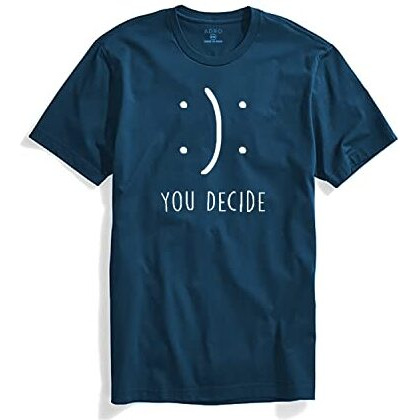 Adro You Decide Mens Printed T-Shirts (M, Steel Blue)