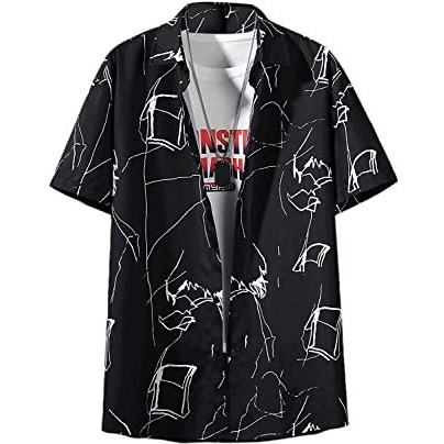 Lookmark Casual Cotton Blend Shirt For Men Shirt For Men(Shirt 44-S) Black