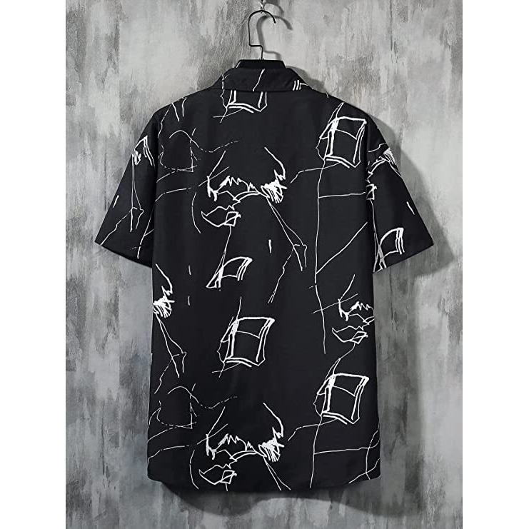 Lookmark Casual Cotton Blend Shirt For Men Shirt For Men(Shirt 44-S) Black