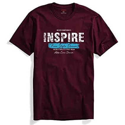 Adro Men's Solid Regular Fit T-Shirt (Rn22-03-Core-Wh_Maroon 2Xl)