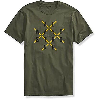 Adro Mens Always Stay Strong Cotton T-Shirt (Rn22-03-Alw-Ol_Olive_S)