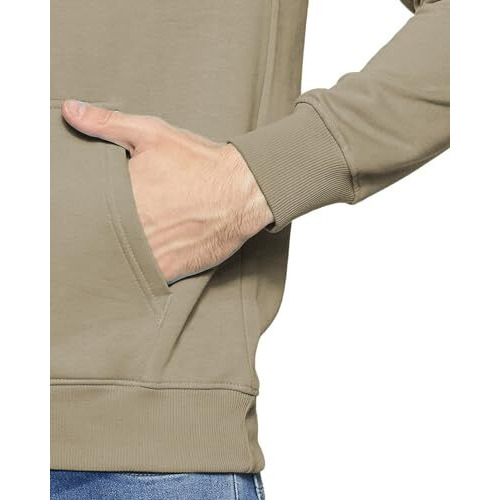 Adro Never Give Up Design Printed Hoodies/Sweatshirts For Men & Women (H20-M-Ngu-Ch_Beige_L)