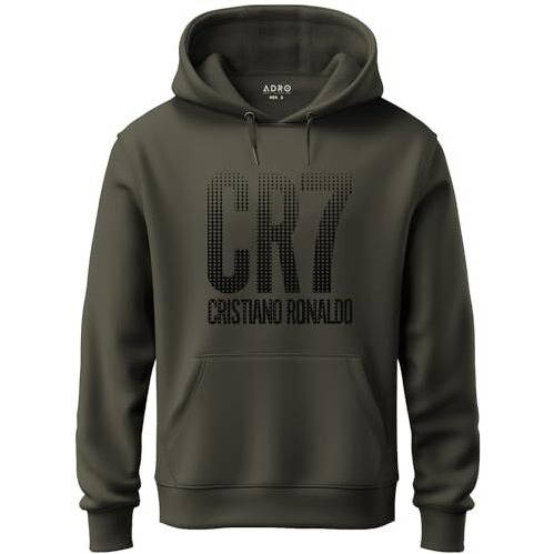 Adro Men's Cotton Neck Hooded Sweatshirt (H20-M-Cr07-Ol_Olive_Xl)