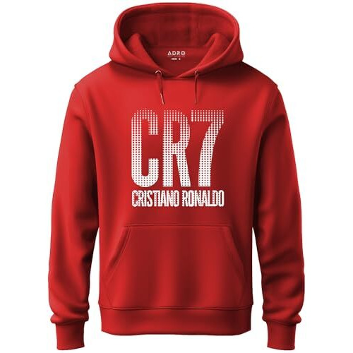 Adro Men's Cotton Neck Hooded Sweatshirt (H20-M-Cr07-Rd_Red_2Xl)