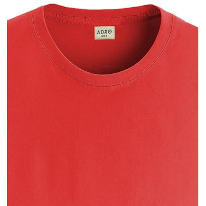 Adro Mens Smile Printed Cotton T-Shirt_Rn24-L2-Smile-Rd-L Red