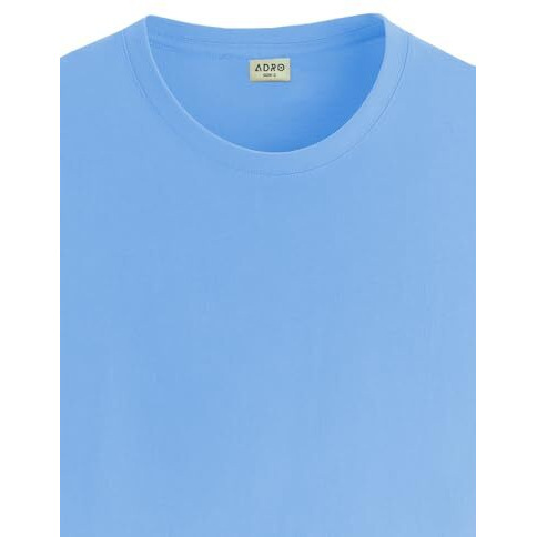 Adro Mens Smile Printed Cotton T-Shirt_Rn24-L2-Smile-Sk-L Sky Blue