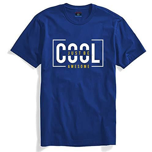 Adro Just Be Cool Design Printed T-Shirts For Men & Women (Rnr-S35-Jba-Rb_Royal Blue_S)