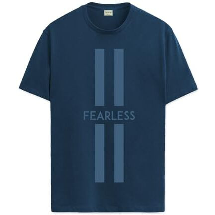 Adro Mens Fearless Printed Cotton T-Shirt_Rn24-L2-Frls-Sb-2Xl Teal
