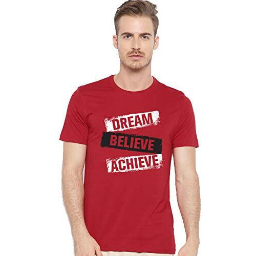 Adro Men's & Women's Regular Fit T-Shirt (Rnr-M-Dba-Rd-S_Red_Small)