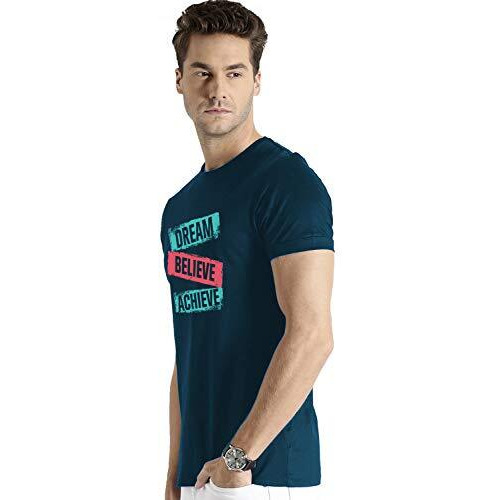 Adro Men's & Women's Regular Fit T-Shirt (Rnr-M-Dba-Sb-M_Steel Blue_Medium)