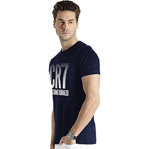 Adro Design Printed Navy Blue T-Shirt For Men & Women (Rnr-M-Cr07-Nb_Navy_L)