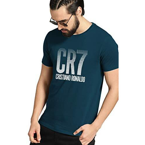 Adro Design Printed Steel Blue T-Shirt For Men & Women (Rnr-M-Cr07-Sb_Teal_2Xl)