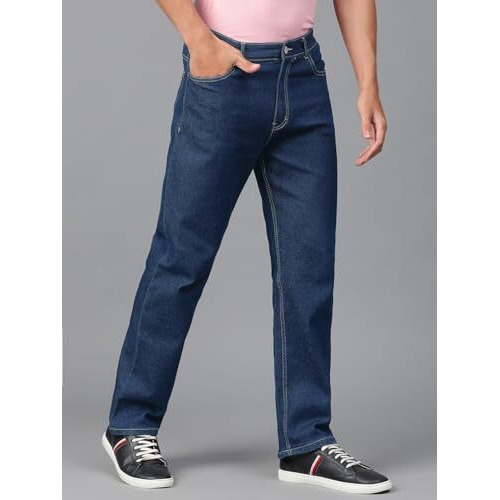 Kotty Men's Solid Mid Rise Comfortable And Strechable Stylish Jeans(Blue,32)