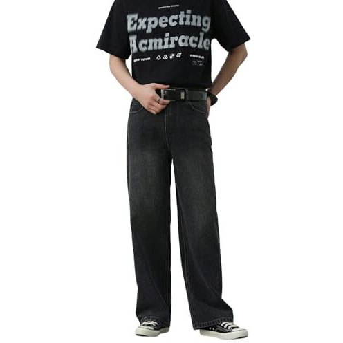 Kotty Men's Solid Mid Rise Comfortable And Strechable Stylish Jeans(Black,36)