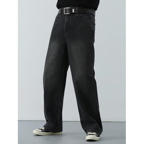 Kotty Men's Solid Mid Rise Comfortable And Strechable Stylish Jeans(Black,36)