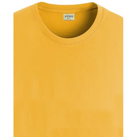 Adro Mens Flag Printed Cotton T-Shirt_Rn24-L2-Flag-Mu-Xl Mustard