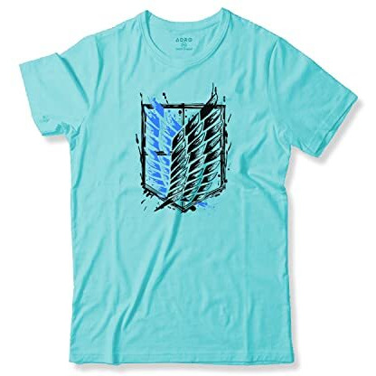 Adro Mens Attack On Titan Cotton T-Shirt (S, Mint)