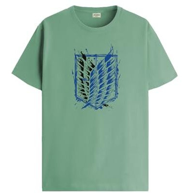 Adro Mens Attack On Titan Cotton T-Shirt (2Xl, Pista)