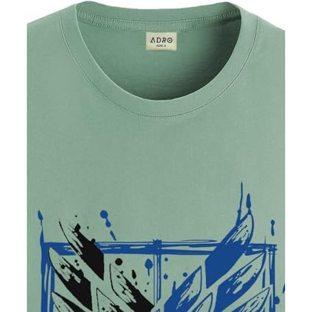 Adro Mens Attack On Titan Cotton T-Shirt (2Xl, Pista)
