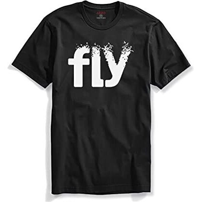 Adro Fly Mens Cotton Printed T-Shirts (R21-M-Fly-Bl_Black_M)