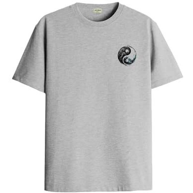 Adro Men's Solid Regular Fit T-Shirt (Rn24-Stick-Yong-Gr_Grey