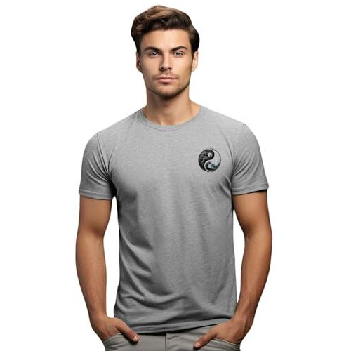 Adro Men's Solid Regular Fit T-Shirt (Rn24-Stick-Yong-Gr_Grey