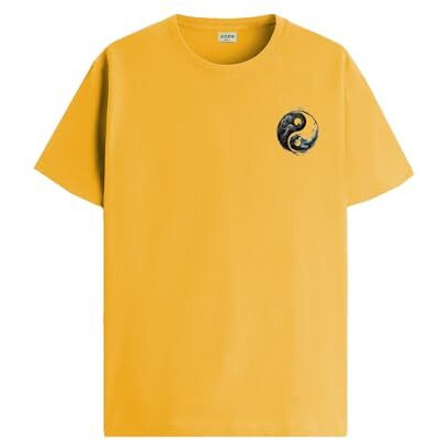 Adro T-Shirts For Menchest Printed T-Shirt For Mencotton Tshirt For Men|Rn24-Stick-Yong-Mu-M Mustard