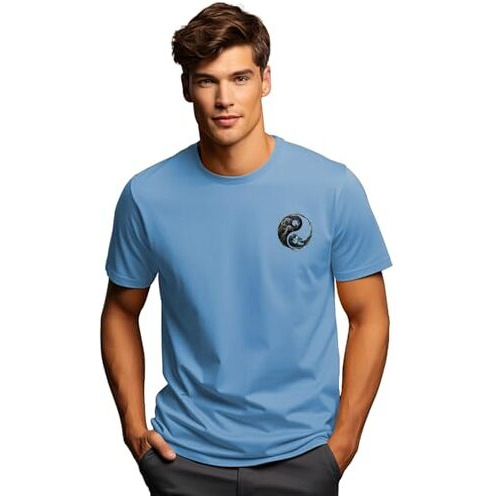 Adro T-Shirts For Menchest Printed T-Shirt For Mencotton Tshirt For Men|Rn24-Stick-Yong-Sk-Xl Sky Blue